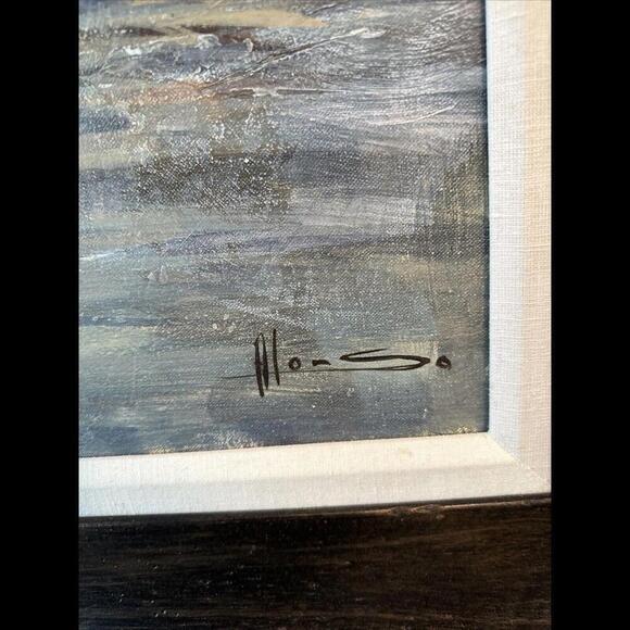 Enrique Alonso Painting Fine Art Oil on Canvas Signed With Solid Wood Framed - Picture 10 of 16